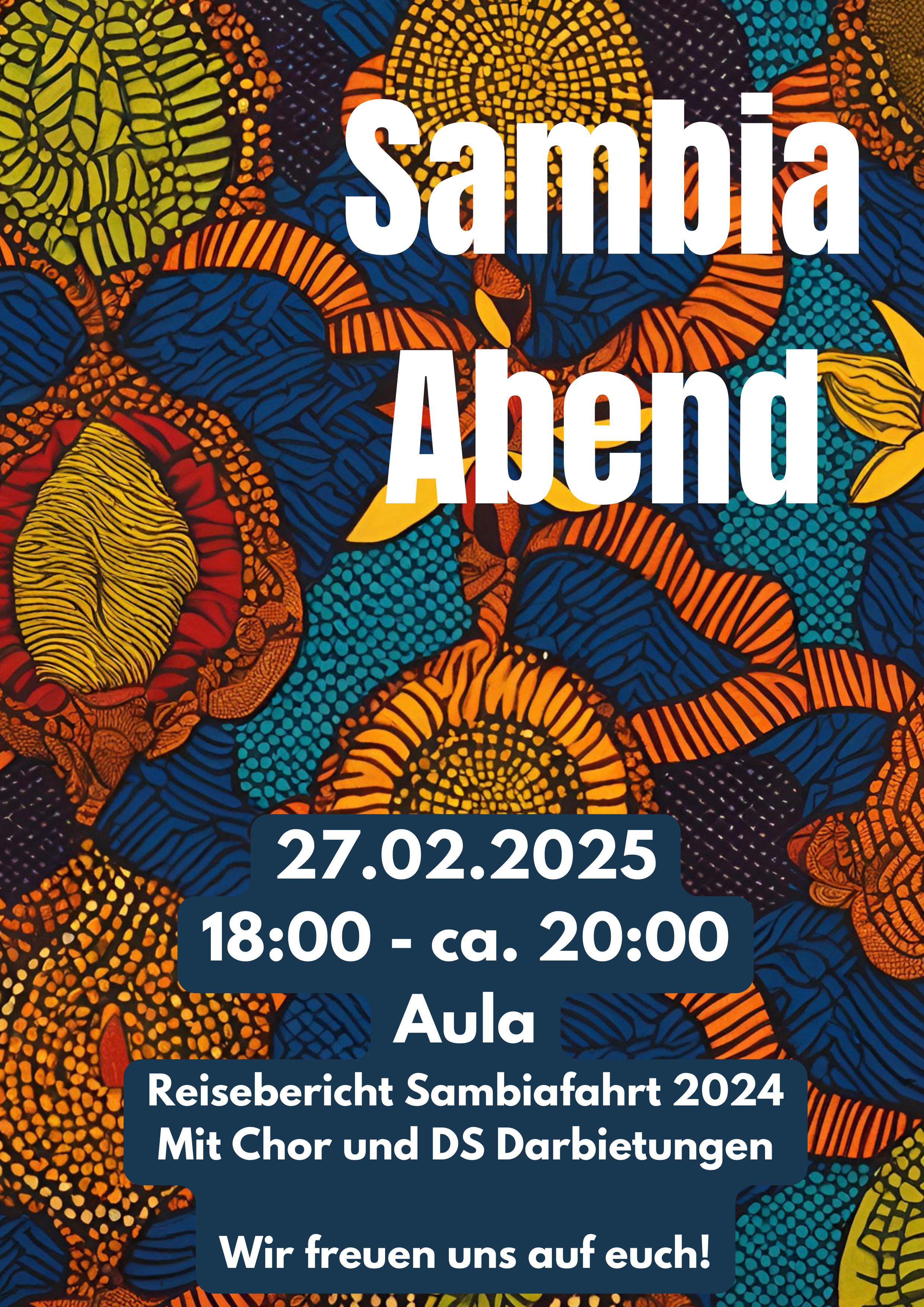 Sambia Abend Flyer