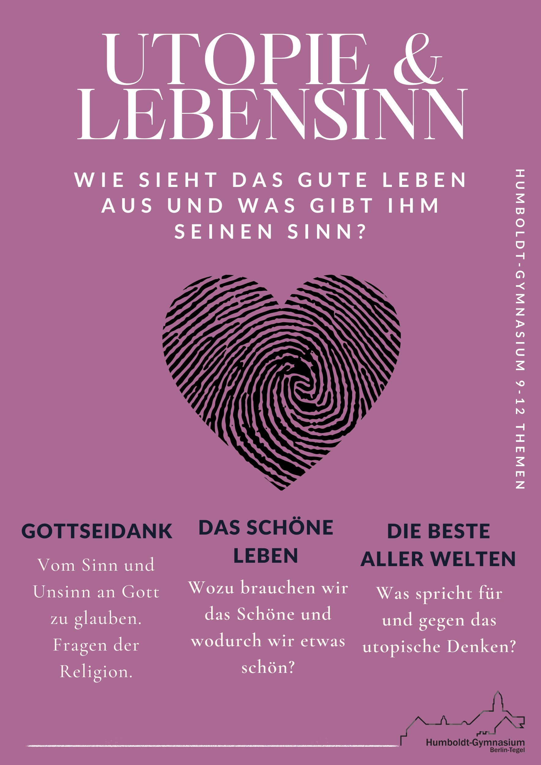 Plakat Utopie und Lebenssinn